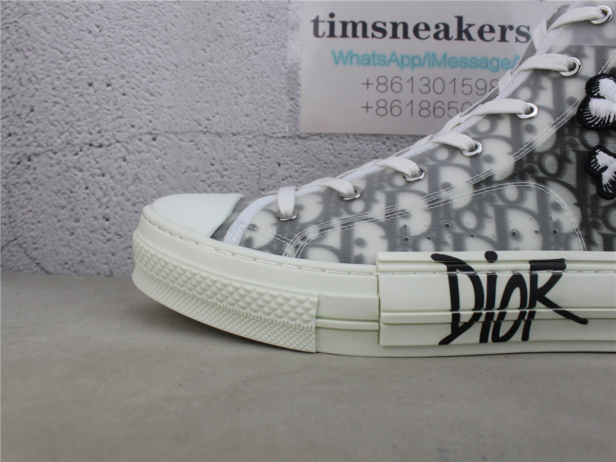 Dior B23 High Oblique Canvas With Shawn Stussy Bee Embroidery Patch